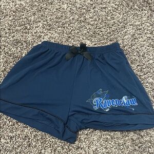 Ravenclaw Blue Pajama Shorts with Bow Detail